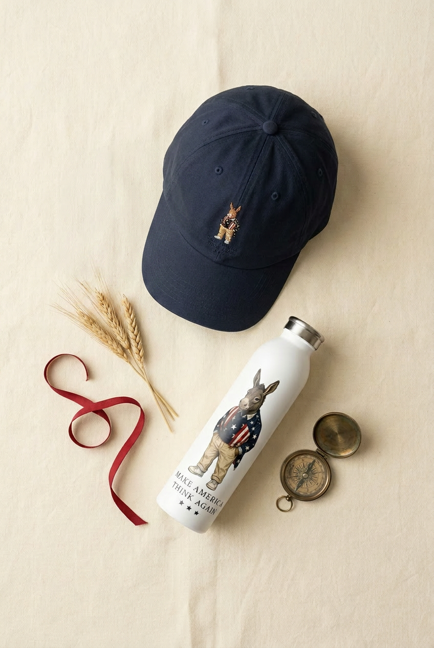 Heritage Americana lifestyle still life with navy cap and tee